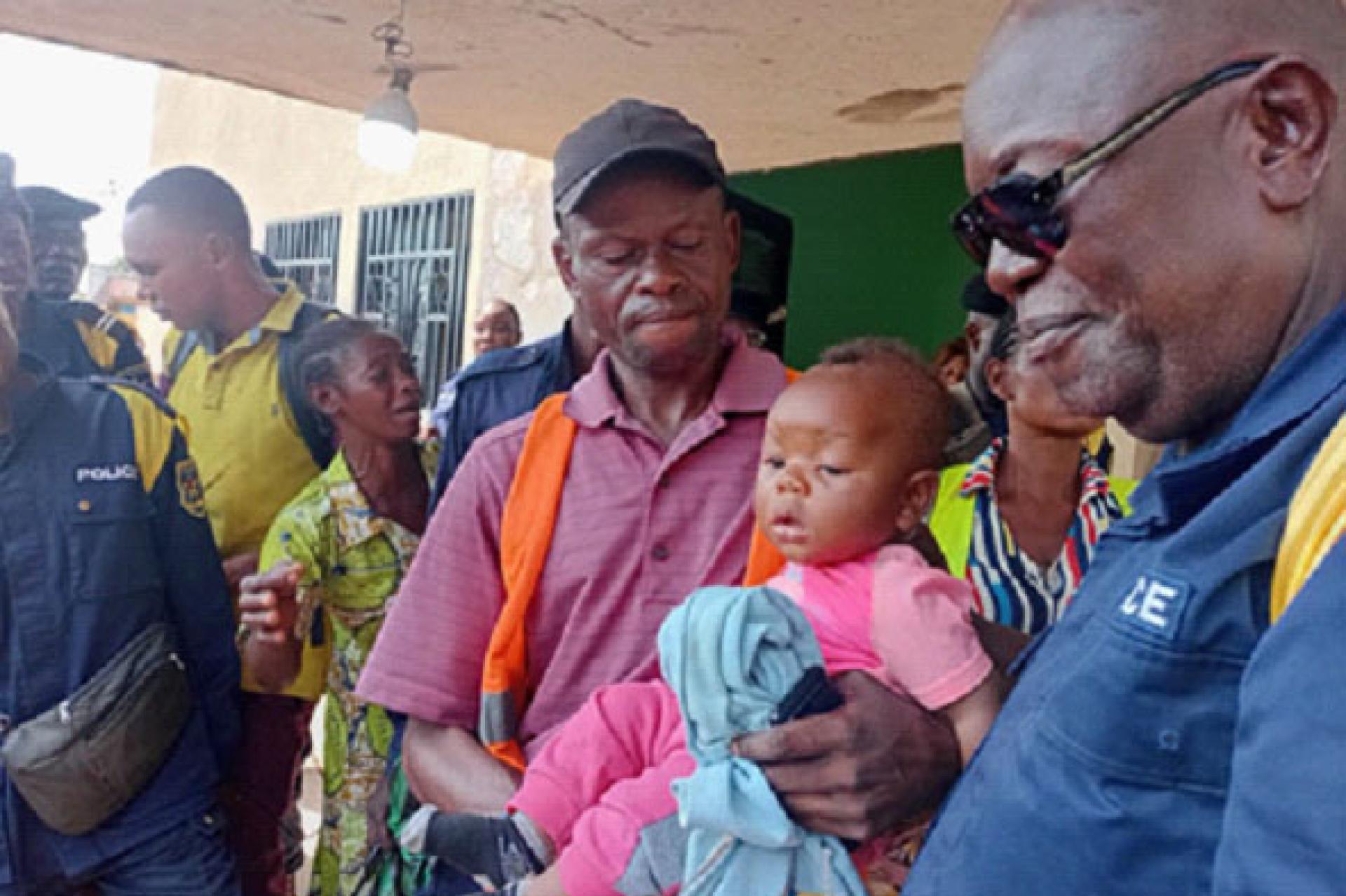 L'enfant qui était la cible de kidnapping ce jeudi 12 mars à Kananga au Kasaï-Central.  