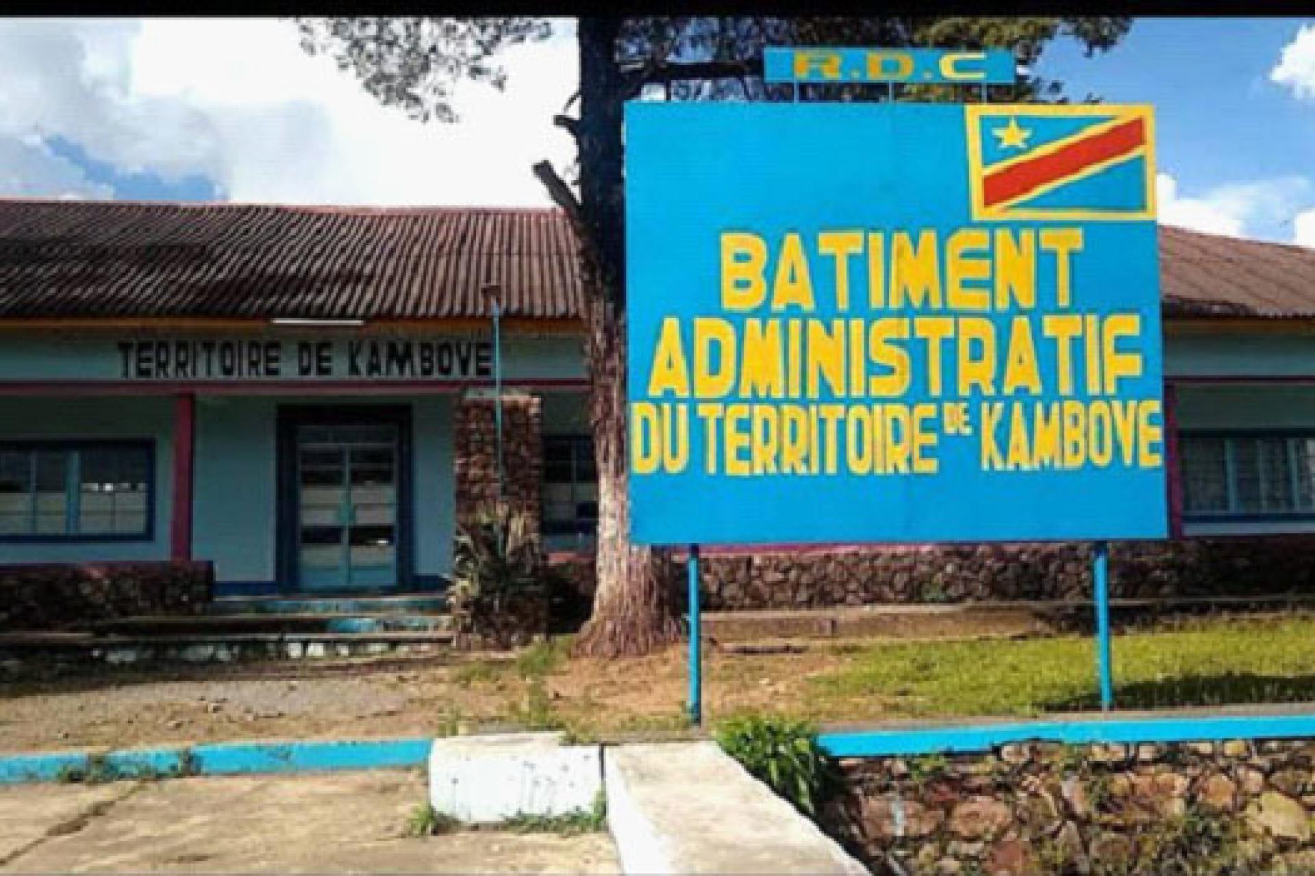 Bâtiment administratif du territoire de Kambove, dans la province du Haut-Katanga.