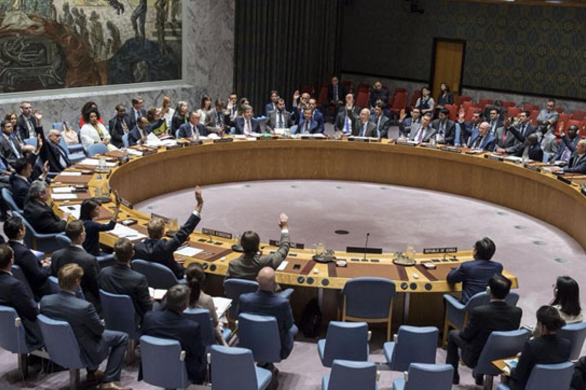 Une vue d'une réunion du Conseil de sécurité de l'Onu.